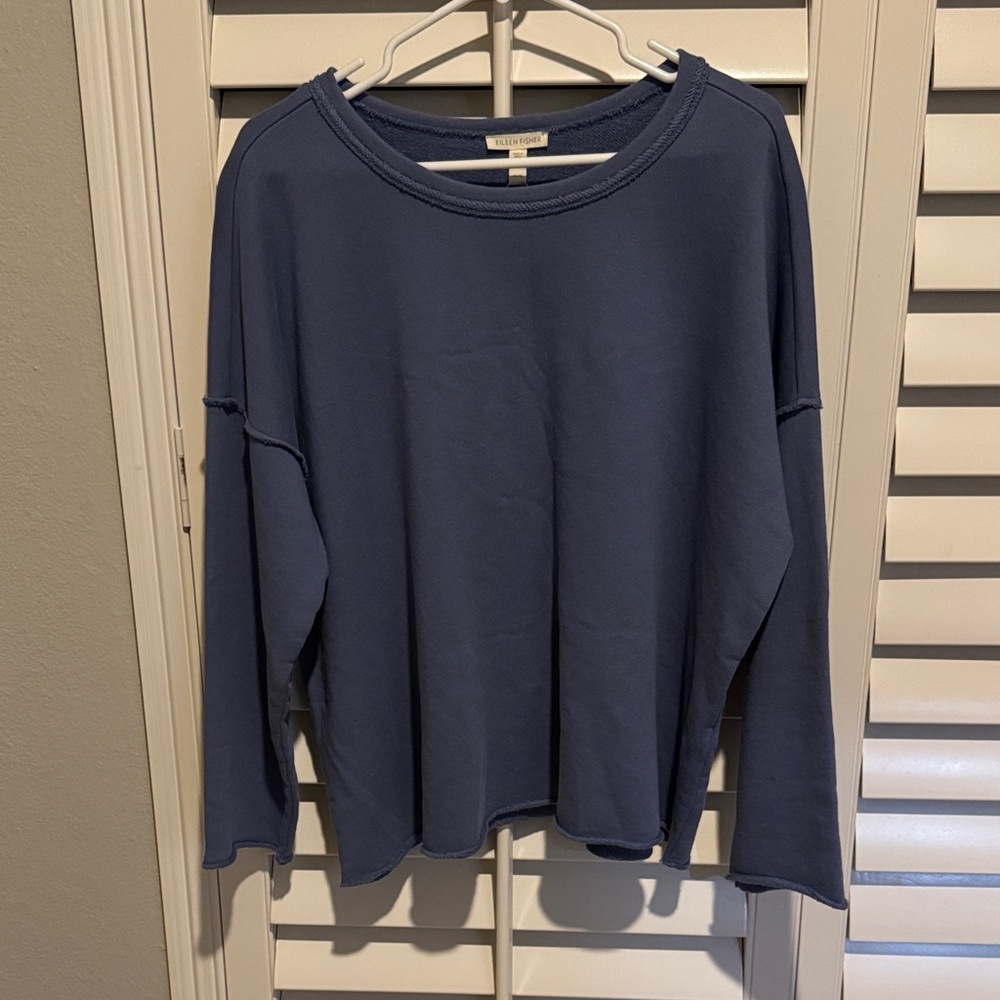 Eileen Fisher Blue Long Sleeve Sweatshirt